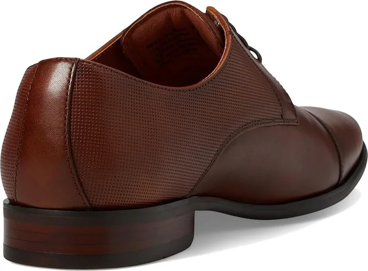 Florsheim Postino Cap Toe Oxford Men's Lace Up Cap Toe Shoes Cognac Smooth/Perf : 7 D (M), Leather - Image 5