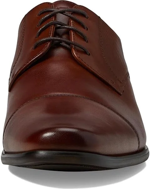 Florsheim Postino Cap Toe Oxford Men's Lace Up Cap Toe Shoes Cognac Smooth/Perf : 7 D (M), Leather - Image 6