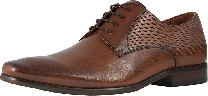 Florsheim Postino Plain Toe Oxford Men's Plain Toe Shoes Cognac Smooth/Perf : 9.5 D (M), Leather - Image 2
