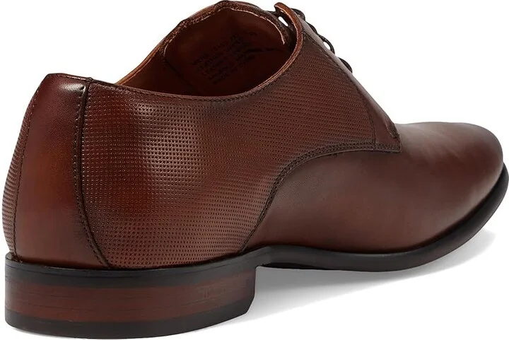 Florsheim Postino Plain Toe Oxford Men's Plain Toe Shoes Cognac Smooth/Perf : 9.5 D (M), Leather - Image 5