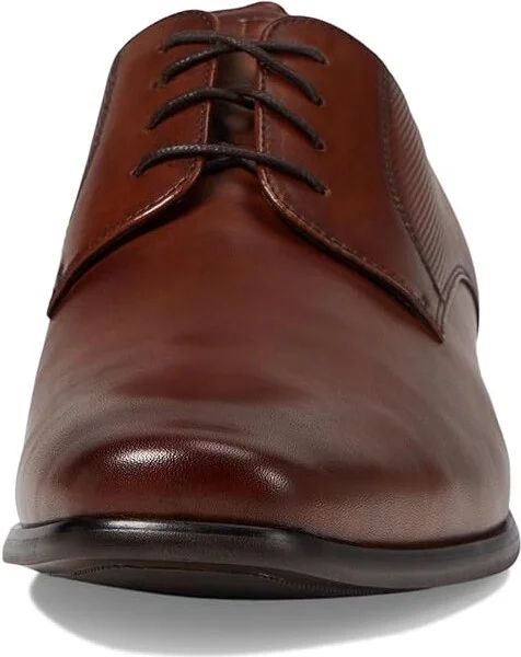 Florsheim Postino Plain Toe Oxford Men's Plain Toe Shoes Cognac Smooth/Perf : 9.5 D (M), Leather - Image 6