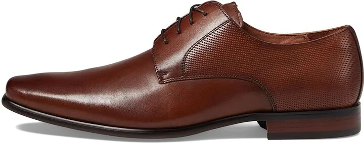 Florsheim Postino Plain Toe Oxford Men's Plain Toe Shoes Cognac Smooth/Perf : 9.5 D (M), Leather - Image 7
