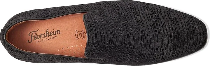 Florsheim Postino Plain Toe Velvet Slip-On Men's Lace Up Wing Tip Shoes Black : 14 M (D), Leather/Velvet - Image 2