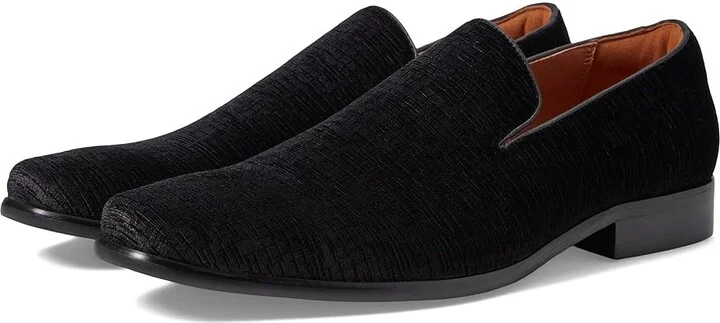 Florsheim Postino Plain Toe Velvet Slip-On Men's Lace Up Wing Tip Shoes Black : 14 M (D), Leather/Velvet