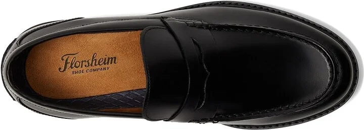 Florsheim Renegade Moc Toe Penny Loafer Men's Lace Up Wing Tip Shoes Black : 10 M (D), Leather - Image 2