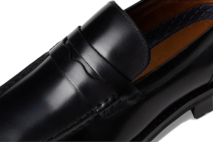 Florsheim Renegade Moc Toe Penny Loafer Men's Lace Up Wing Tip Shoes Black : 10 M (D), Leather - Image 7