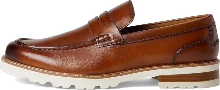 Florsheim Renegade Moc Toe Penny Loafer Men's Lace Up Wing Tip Shoes Cognac : 9.5 M (D), Leather - Image 6
