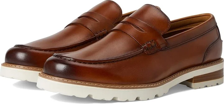 Florsheim Renegade Moc Toe Penny Loafer Men's Lace Up Wing Tip Shoes Cognac : 9.5 M (D), Leather