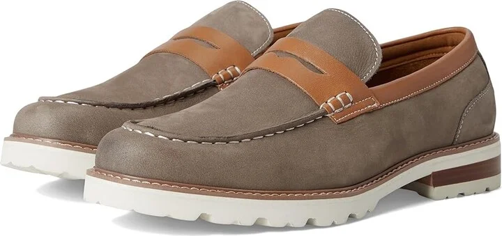 Florsheim Renegade Moc Toe Penny Loafer Men's Lace Up Wing Tip Shoes Gray : 10 M (D), Leather