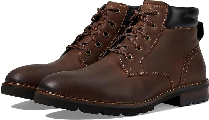 Florsheim Renegade Plain Toe Chukka Boot Men's Lace Up Wing Tip Shoes Brown Crazy Horse : 7.5 M (D), Leather