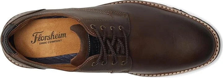 Florsheim Renegade Plain Toe Oxford Men's Lace Up Wing Tip Shoes Brown Crazy Horse : 10 M (D), Leather - Image 2