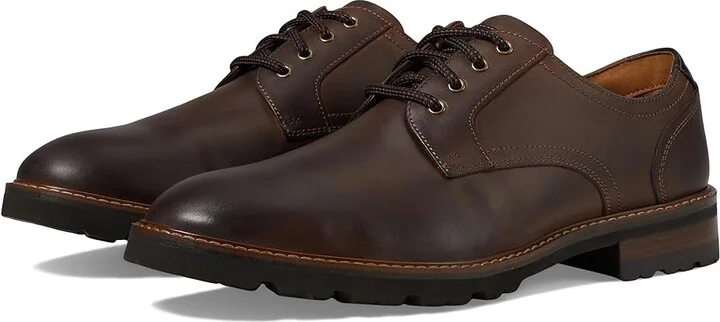Florsheim Renegade Plain Toe Oxford Men's Lace Up Wing Tip Shoes Brown Crazy Horse : 10 M (D), Leather