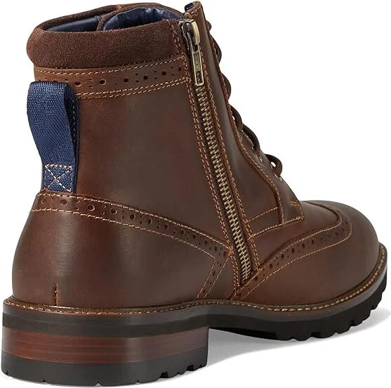 Florsheim Renegade Wing Tip Lace-Up Boot Men's Lace Up Wing Tip Shoes Brown Crazy Horse : 13 M (D), Leather - Image 4