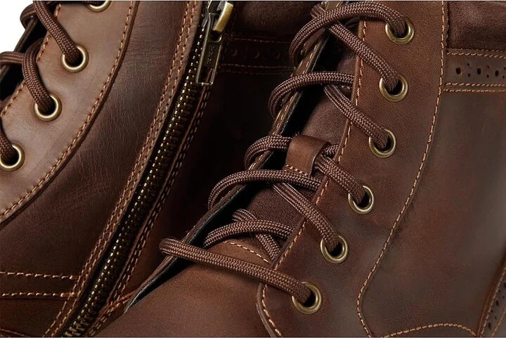Florsheim Renegade Wing Tip Lace-Up Boot Men's Lace Up Wing Tip Shoes Brown Crazy Horse : 13 M (D), Leather - Image 5