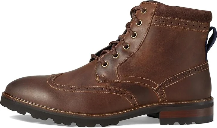 Florsheim Renegade Wing Tip Lace-Up Boot Men's Lace Up Wing Tip Shoes Brown Crazy Horse : 13 M (D), Leather - Image 6