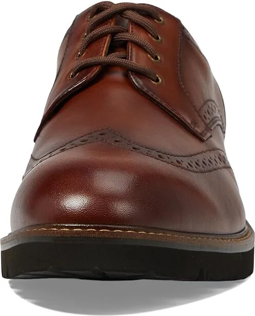 Florsheim Renegade Wing Tip Oxford Men's Lace Up Wing Tip Shoes Cognac : 9 M (D), Leather - Image 5