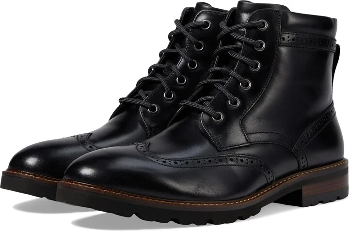 Florsheim Renegade Wingtip Lace Up Boot Mens Boot 85 DM US Black