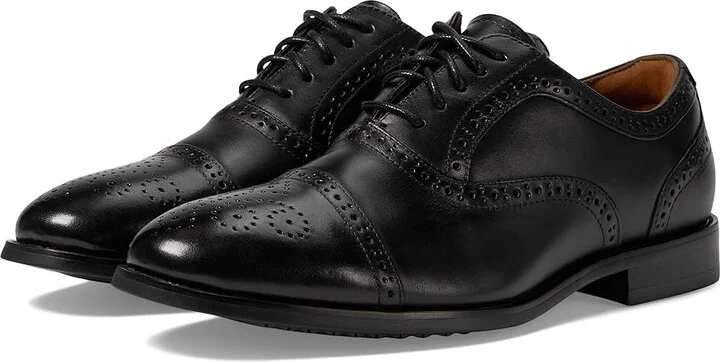 Florsheim Rucci Cap Toe Bal Oxford Men's Lace Up Wing Tip Shoes Black : 9 M (D), Leather