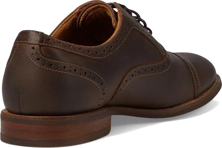 Florsheim Rucci Cap Toe Bal Oxford Men's Lace Up Wing Tip Shoes Brown Crazy Horse : 11 W (3E), Leather - Image 4