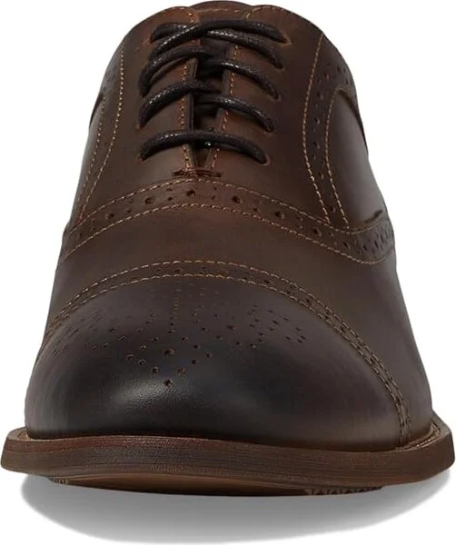 Florsheim Rucci Cap Toe Bal Oxford Men's Lace Up Wing Tip Shoes Brown Crazy Horse : 11 W (3E), Leather - Image 5