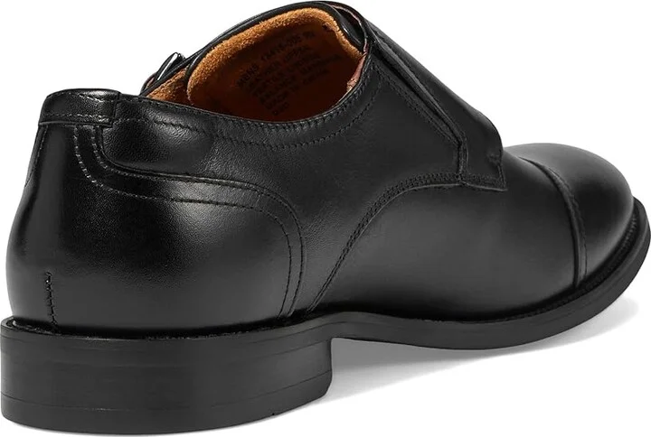 Florsheim Rucci Cap Toe Double Monk Oxford Men's Lace Up Wing Tip Shoes Black : 8.5 W (3E), Leather - Image 4