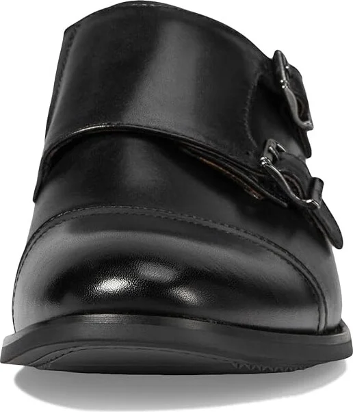 Florsheim Rucci Cap Toe Double Monk Oxford Men's Lace Up Wing Tip Shoes Black : 8.5 W (3E), Leather - Image 5