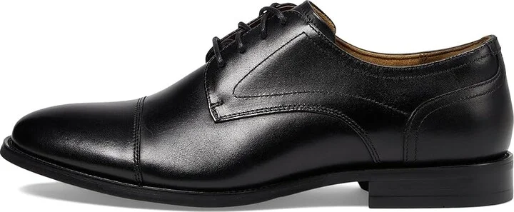 Florsheim Rucci Cap Toe Oxford Men's Shoes Black/Black Sole : 10 W (3E), Leather - Image 6