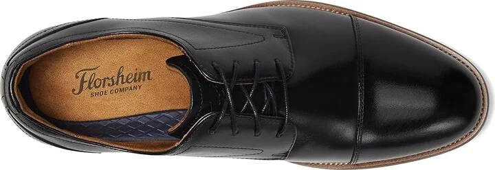 Florsheim Rucci Cap Toe Oxford Men's Shoes Black Smooth : 15 M (D), Leather - Image 2