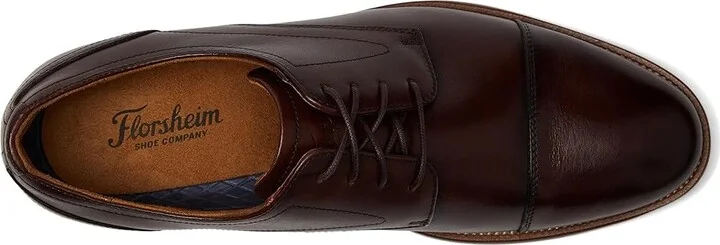 Florsheim Rucci Cap Toe Oxford Men's Shoes Brown : 7.5 W (3E), Leather - Image 2
