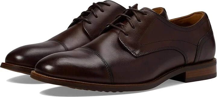 Florsheim Rucci Cap Toe Oxford Men's Shoes Brown : 7.5 W (3E), Leather