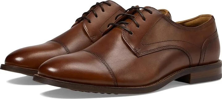 Florsheim Rucci Cap Toe Oxford Men's Shoes Cognac Smooth : 14 W (3E), Leather