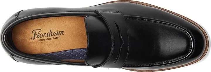 Florsheim Rucci Moc Toe Penny Loafer Men's Lace Up Wing Tip Shoes Black : 8.5 W (3E), EVA/Leather/Rubber - Image 2