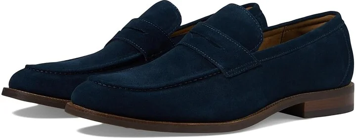 Florsheim Rucci Moc Toe Penny Loafer Men's Lace Up Wing Tip Shoes Navy : 7.5 W (3E), EVA/Leather/Rubber