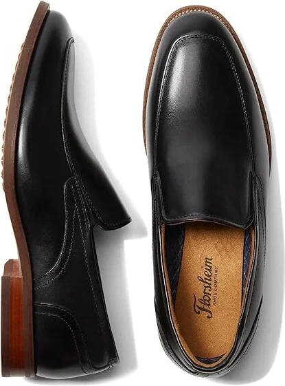 Florsheim Rucci Moc Toe Slip-On Men's Shoes Black Smooth : 7 M (D), Leather