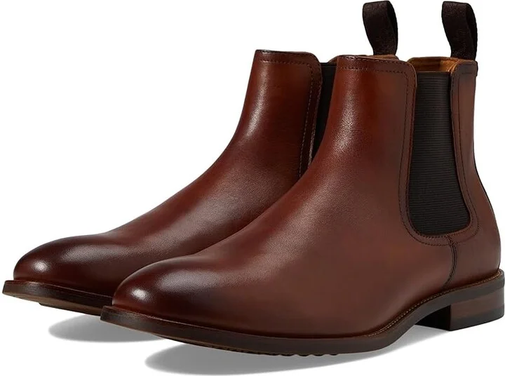 Florsheim Rucci Plain Toe Gore Boot Men's Lace Up Wing Tip Shoes Cognac : 13 M (D), Leather