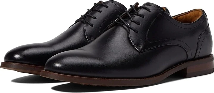 Florsheim Rucci Plain Toe Oxford Men's Shoes Black Smooth : 7 W (3E), Leather