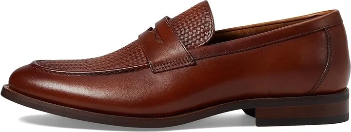 Florsheim Rucci Weave Penny Loafer Men's Lace Up Wing Tip Shoes Cognac : 7 W (3E), EVA/Leather/Rubber - Image 6