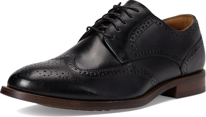 Florsheim Rucci Wing Tip Oxford Men's Shoes Black Smooth : 7 M (D), Leather - Image 5