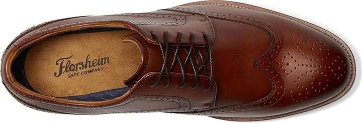 Florsheim Rucci Wing Tip Oxford Men's Shoes Cognac Smooth : 7 M (D), Leather - Image 2