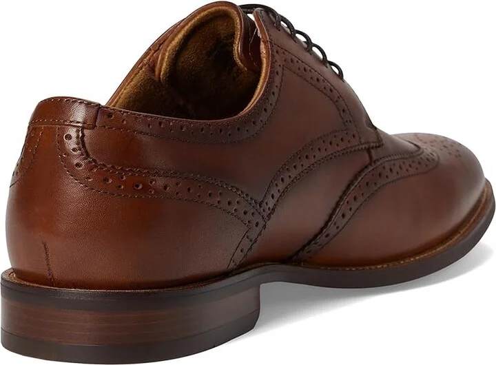 Florsheim Rucci Wing Tip Oxford Men's Shoes Cognac Smooth : 7 M (D), Leather - Image 4