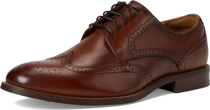 Florsheim Rucci Wing Tip Oxford Men's Shoes Cognac Smooth : 7 M (D), Leather - Image 5