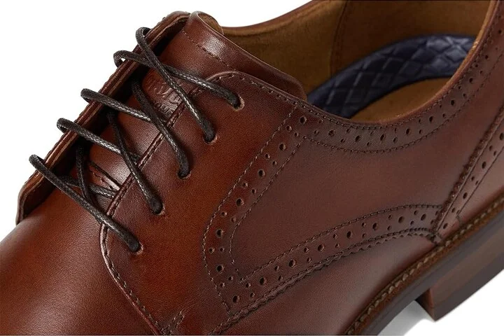 Florsheim Rucci Wing Tip Oxford Men's Shoes Cognac Smooth : 7 M (D), Leather - Image 7