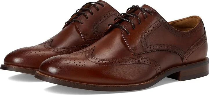 Florsheim Rucci Wing Tip Oxford Men's Shoes Cognac Smooth : 7 M (D), Leather