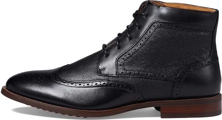 Florsheim Rucci Wingtip Lace Boot Men's Boots Black : 10.5 M (D), Leather - Image 5