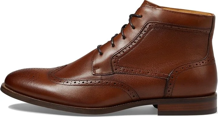 Florsheim Rucci Wingtip Lace Boot Men's Boots Cognac : 12 M (D), Leather - Image 5