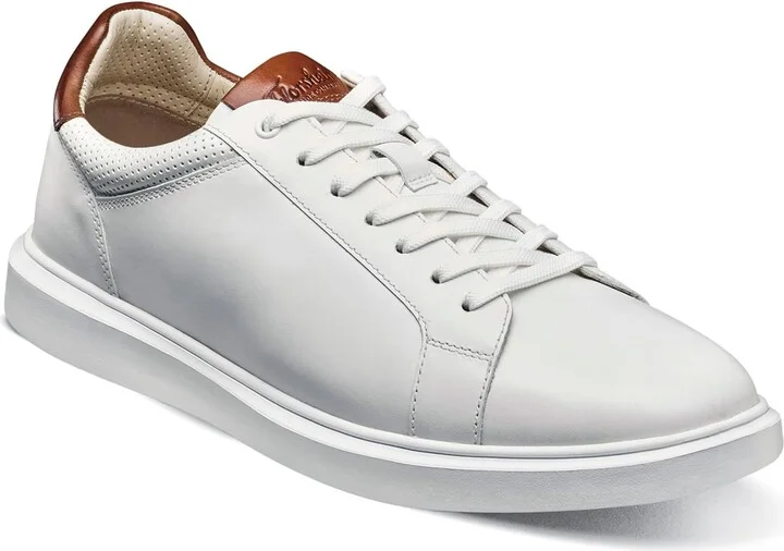Florsheim Social Lace to Toe Sneaker Mens Oxford 10 2E US WhiteCognac