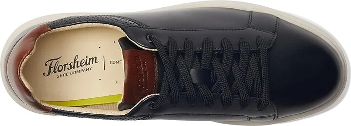 Florsheim Social Lace To Toe Sneakers Men's Shoes Black/White Sole : 9 M (D), Leather - Image 2