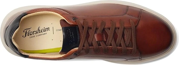 Florsheim Social Lace To Toe Sneakers Men's Shoes Cognac : 13 M (D), Leather - Image 2