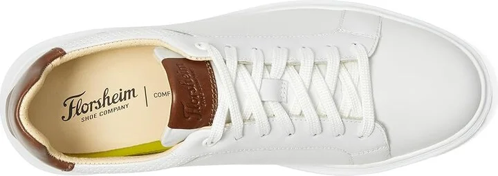 Florsheim Social Lace To Toe Sneakers Men's Shoes White : 10.5 M (D), Leather - Image 2
