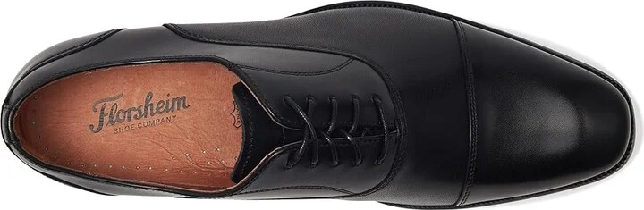 Florsheim Sorrento Lux Cap Toe Balmoral Oxford Men's Lace Up Wing Tip Shoes Black : 12 W (3E), Leather - Image 2